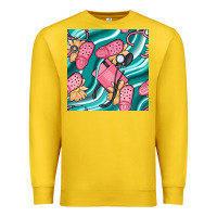 Lemon nurse slippers seamless pattern Premium Sweatshirt - BundleAndBundleShop