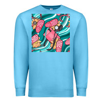 Ocean Blue nurse slippers seamless pattern Premium Sweatshirt - BundleAndBundleShop