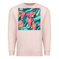 Pale Pink nurse slippers seamless pattern Premium Sweatshirt - BundleAndBundleShop