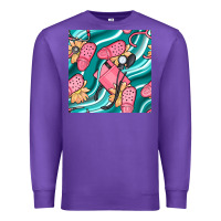 Purple nurse slippers seamless pattern Premium Sweatshirt - BundleAndBundleShop