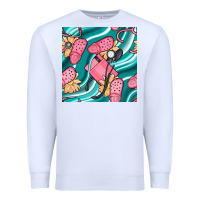 White nurse slippers seamless pattern Premium Sweatshirt - BundleAndBundleShop