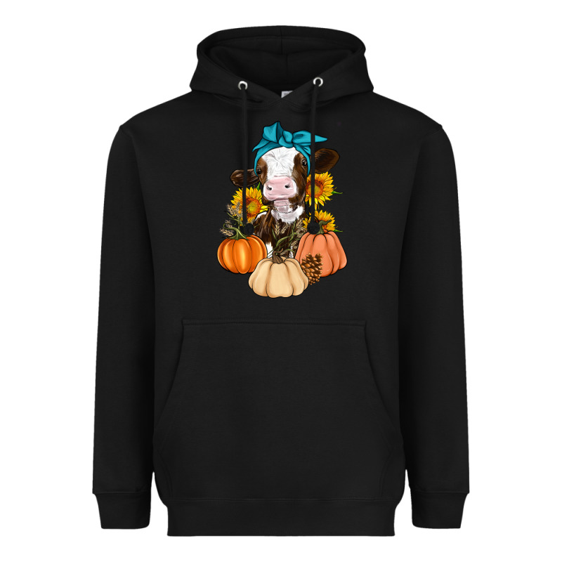 Cow Fall Pumpkin Heavyweight Hoodie by Artiststas | Teevron