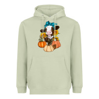 Matcha Cow Fall Pumpkin Heavyweight Hoodie - Artiststas