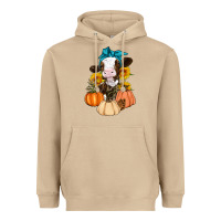 Mushroom Cow Fall Pumpkin Heavyweight Hoodie - Artiststas