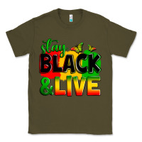 Army Green stay black and live Classic Tee - Zillion Design Studio