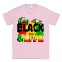 Bubblegum Pink stay black and live Classic Tee - Zillion Design Studio