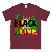 Burgundy stay black and live Classic Tee - Zillion Design Studio
