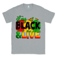 Heather Grey stay black and live Classic Tee - Zillion Design Studio