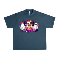 Midnight Navy Halloween ghost Heifer Urban Heavy Tee - RanaPortraitStore