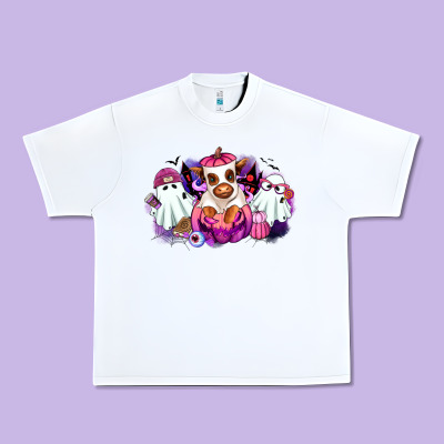 Halloween Ghost Heifer Urban Heavy Tee Designed By Ranaportraitstore