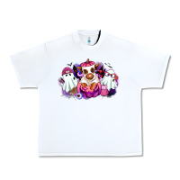 White Halloween ghost Heifer Urban Heavy Tee - RanaPortraitStore