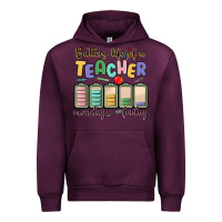 Mauve Wine battery life of a teacher monday friday Urban Hoodie - MaliasSmallBusiness