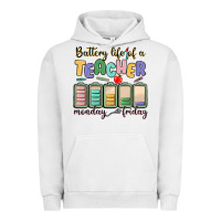 Pigment Lunar Rock battery life of a teacher monday friday Urban Hoodie - MaliasSmallBusiness