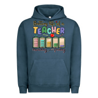 Pigment Midnight Navy battery life of a teacher monday friday Urban Hoodie - MaliasSmallBusiness