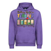 Tulip battery life of a teacher monday friday Urban Hoodie - MaliasSmallBusiness