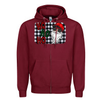 Burgundy ho ho ho Zipper Hoodie - CowhideDigitalArt