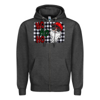 Charcoal Heather ho ho ho Zipper Hoodie - CowhideDigitalArt