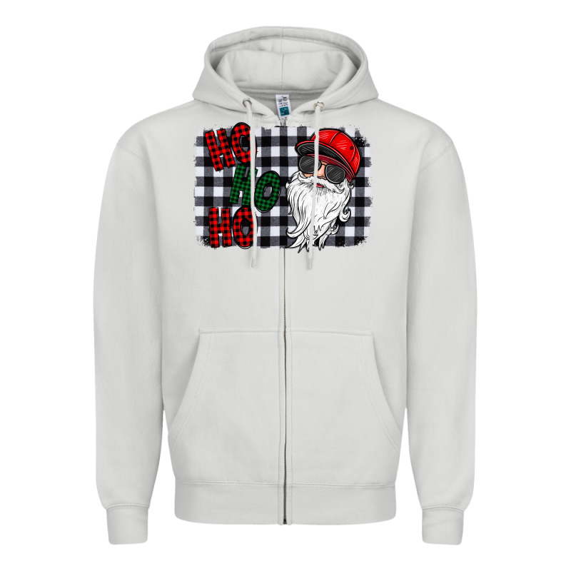 Ho Ho Ho Zipper Hoodie by CowhideDigitalArt | Teevron