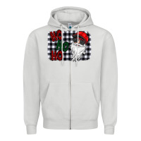 Dove Grey ho ho ho Zipper Hoodie - CowhideDigitalArt