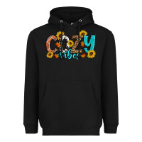 Black Cozy Vibes Fall Sunflowers Heavyweight Hoodie - Artiststas