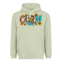 Matcha Cozy Vibes Fall Sunflowers Heavyweight Hoodie - Artiststas
