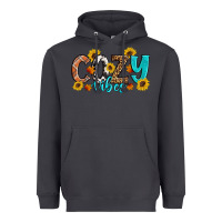 Smoke Cozy Vibes Fall Sunflowers Heavyweight Hoodie - Artiststas