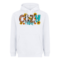 White Cozy Vibes Fall Sunflowers Heavyweight Hoodie - Artiststas