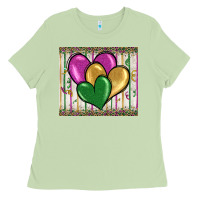 Matcha mardi gras heart Ladies Tee - BarkalooDesign