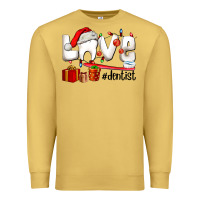 Antique Gold Christmas love  dentist Premium Sweatshirt - AdoDesignShop