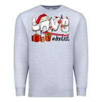 Heather Grey Christmas love  dentist Premium Sweatshirt - AdoDesignShop