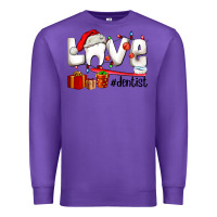 Purple Christmas love  dentist Premium Sweatshirt - AdoDesignShop