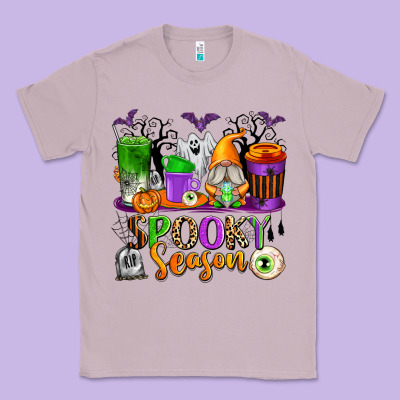 Spooky Season Coffee Cups Classic Tee Designed By Texasbilliewilder