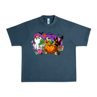 Midnight Navy Halloween ghost and jack o lantern Urban Heavy Tee - RanaPortraitStore