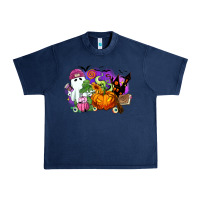 Navy Halloween ghost and jack o lantern Urban Heavy Tee - RanaPortraitStore