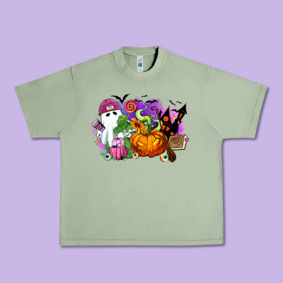 Halloween Ghost And Jack O Lantern Urban Heavy Tee Designed By Ranaportraitstore