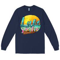 Navy lake junkie Long Sleeve Tee - texasbilliewilder