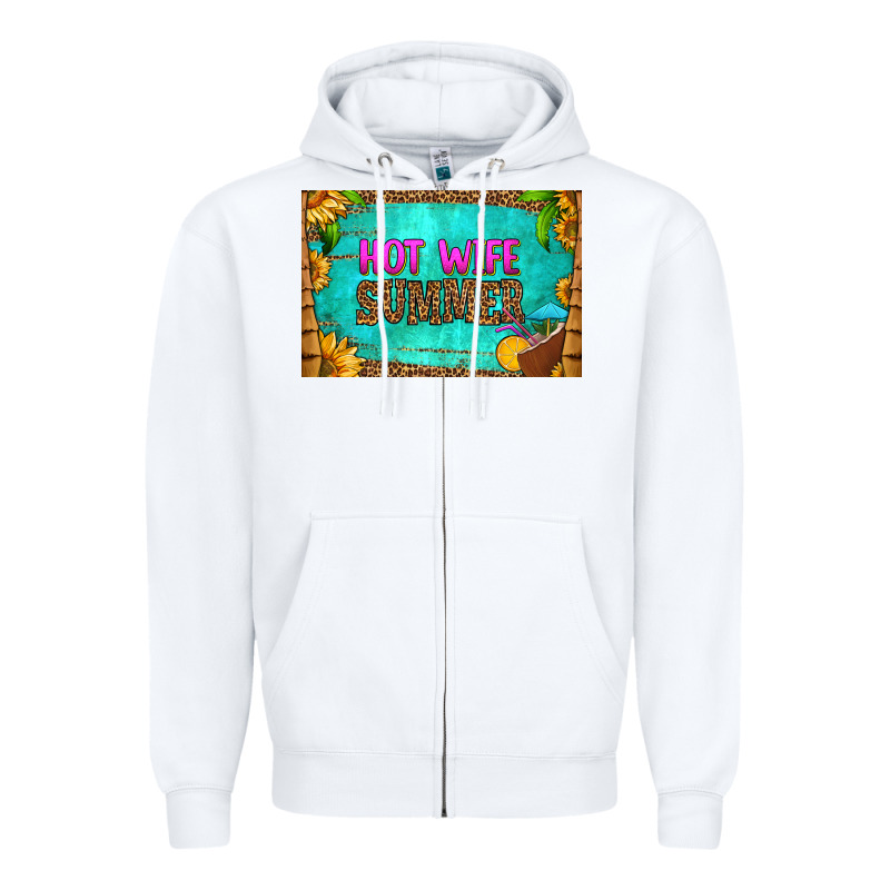 Hot Wife Summer Skinny Metal Can Holder Zipper Hoodie by HRA Design Shop | Teevron