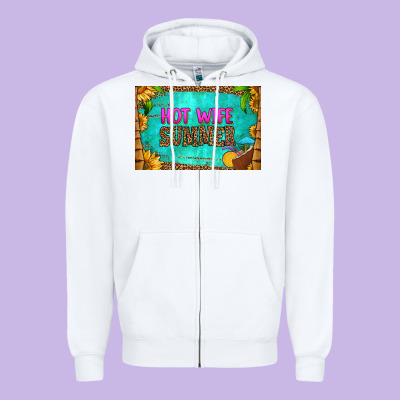 Hot Wife Summer Skinny Metal Can Holder Zipper Hoodie Designed By Hra Design Shop