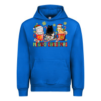 Cobalt meowy christmas cats coffee cups Urban Hoodie - MaliasSmallBusiness
