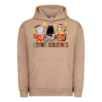 Pigment Burro meowy christmas cats coffee cups Urban Hoodie - MaliasSmallBusiness