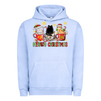 Pigment Grape Ice meowy christmas cats coffee cups Urban Hoodie - MaliasSmallBusiness