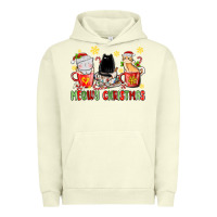 Pigment Pistachio meowy christmas cats coffee cups Urban Hoodie - MaliasSmallBusiness