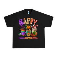 Black Happy Hallothanksmas coffee cups Urban Heavy Tee - RanaPortraitStore