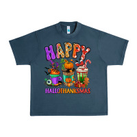Midnight Navy Happy Hallothanksmas coffee cups Urban Heavy Tee - RanaPortraitStore