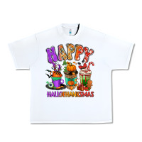 White Happy Hallothanksmas coffee cups Urban Heavy Tee - RanaPortraitStore