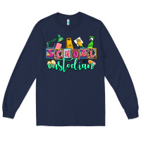 Navy school custodian Long Sleeve Tee - AdoDesignShop