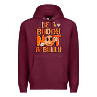 Burgundy be a buddy not a bully Premium Hoodie - MaliasSmallBusiness