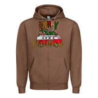 Chestnut merry christmas Zipper Hoodie - CowhideDigitalArt