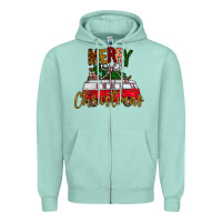 Seafoam merry christmas Zipper Hoodie - CowhideDigitalArt