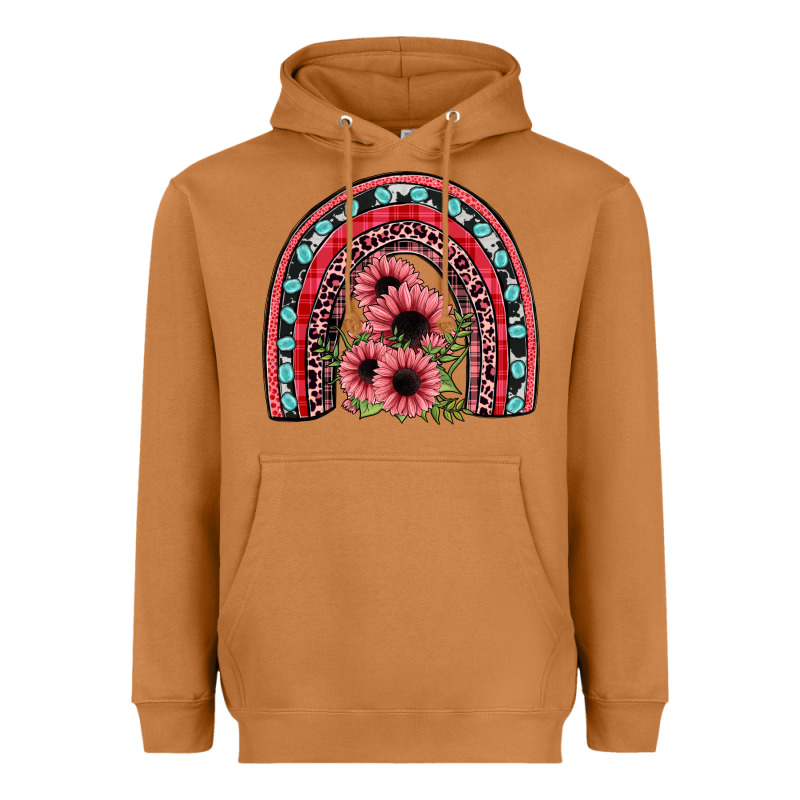 Valentines Sunflower Rainbow Heavyweight Hoodie by JahusDesignShop | Teevron